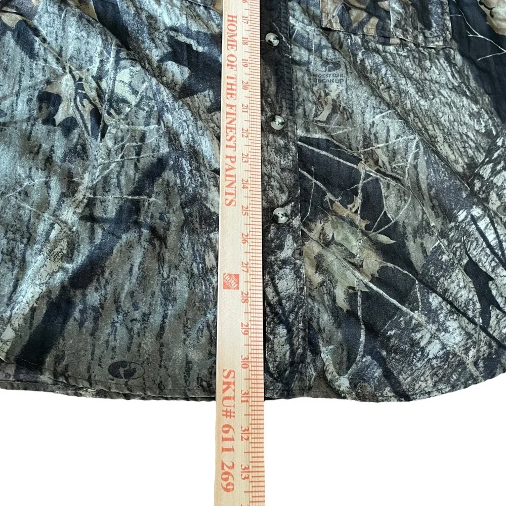 Remington Mossy Oak Camo Hunting Shirt Mens XL Button Down Nylon Pockets Stretch
